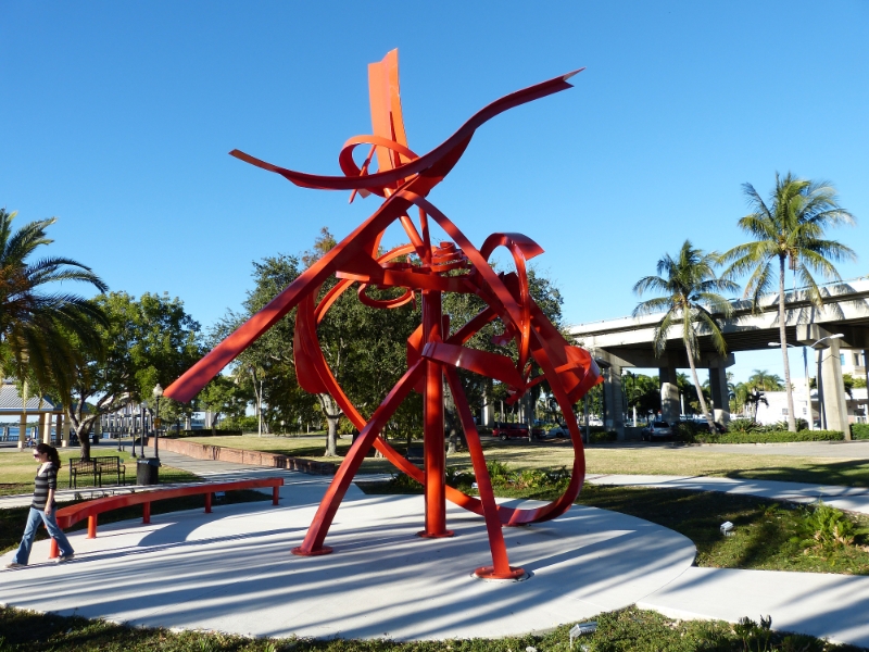 Fire Dance Sculpture in Ft Myers Centennial Park
